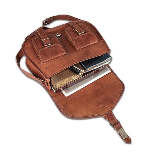 14 Inch Leather Crossbody Shoulder Bag K930277