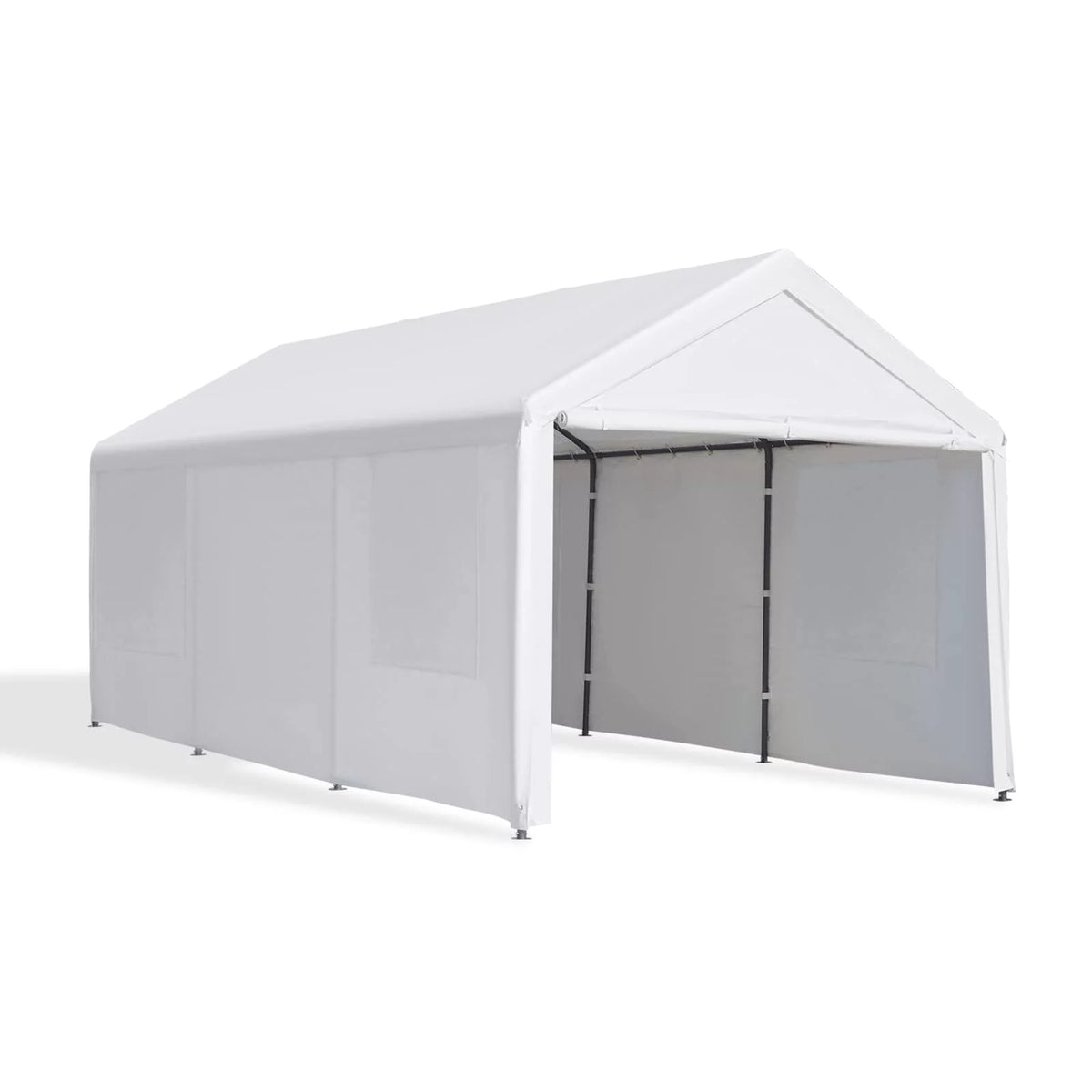12'x20' Heavy Duty Carport with Removable Sidewalls & Doors O717