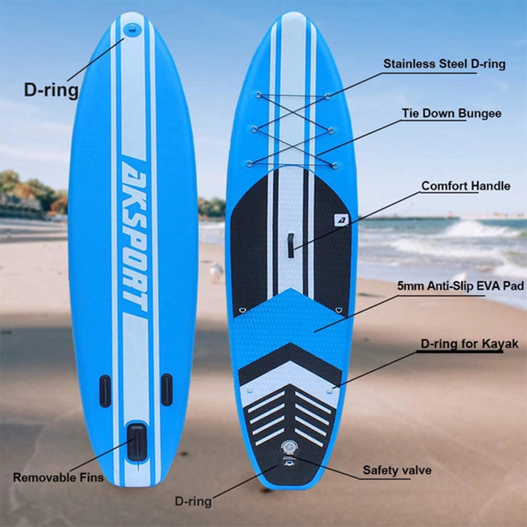 10'6x32x6 Inflatable Stand Up Paddle Board Kit Blue U367176