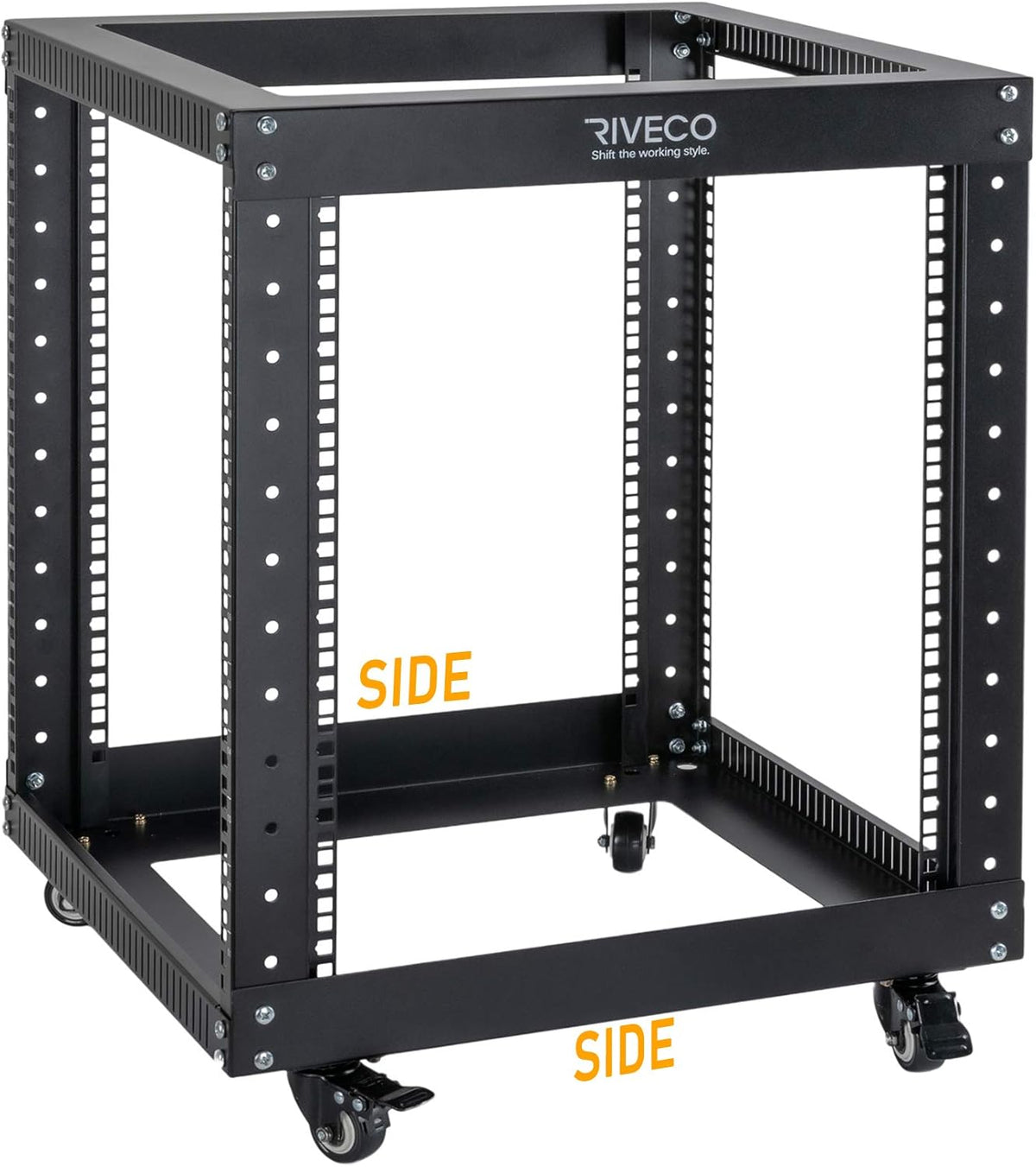 12U Open Frame 19-inch Server Rack with Casters M166086