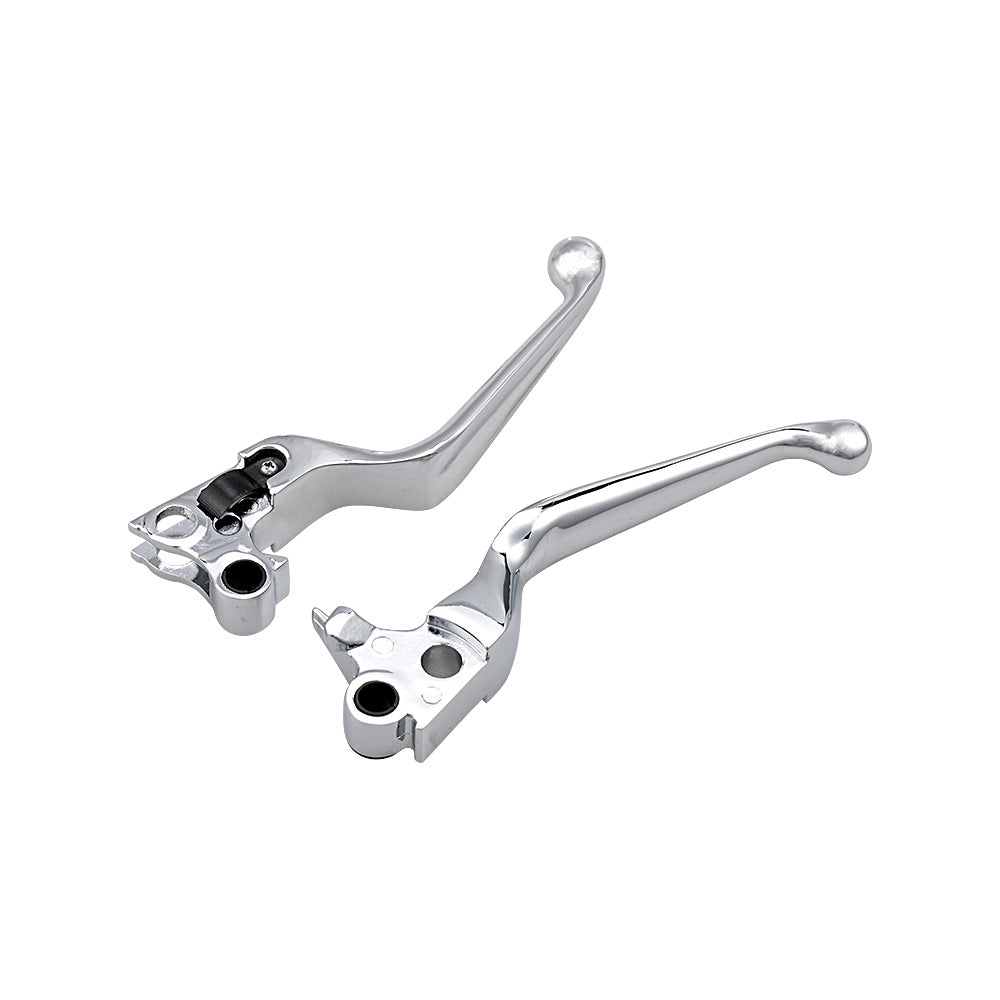 1" Chrome Handlebar Switches Control Horn On/Off Kit Brake Clutch Hand Levers Black CNC Hand Grips E679798