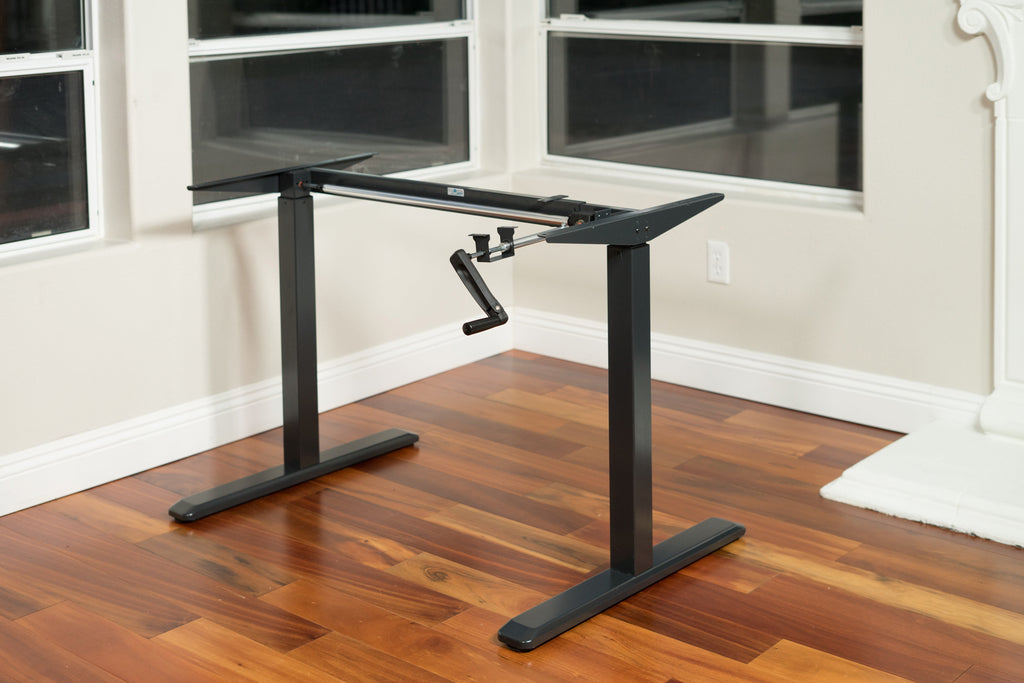 Black Height Adjustable Crank Desk Frame M7941