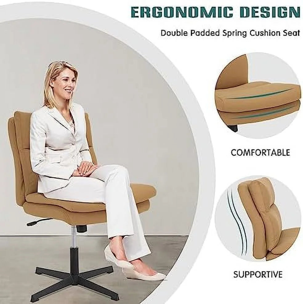 Light Grey Armless Office Desk Chair Q22618