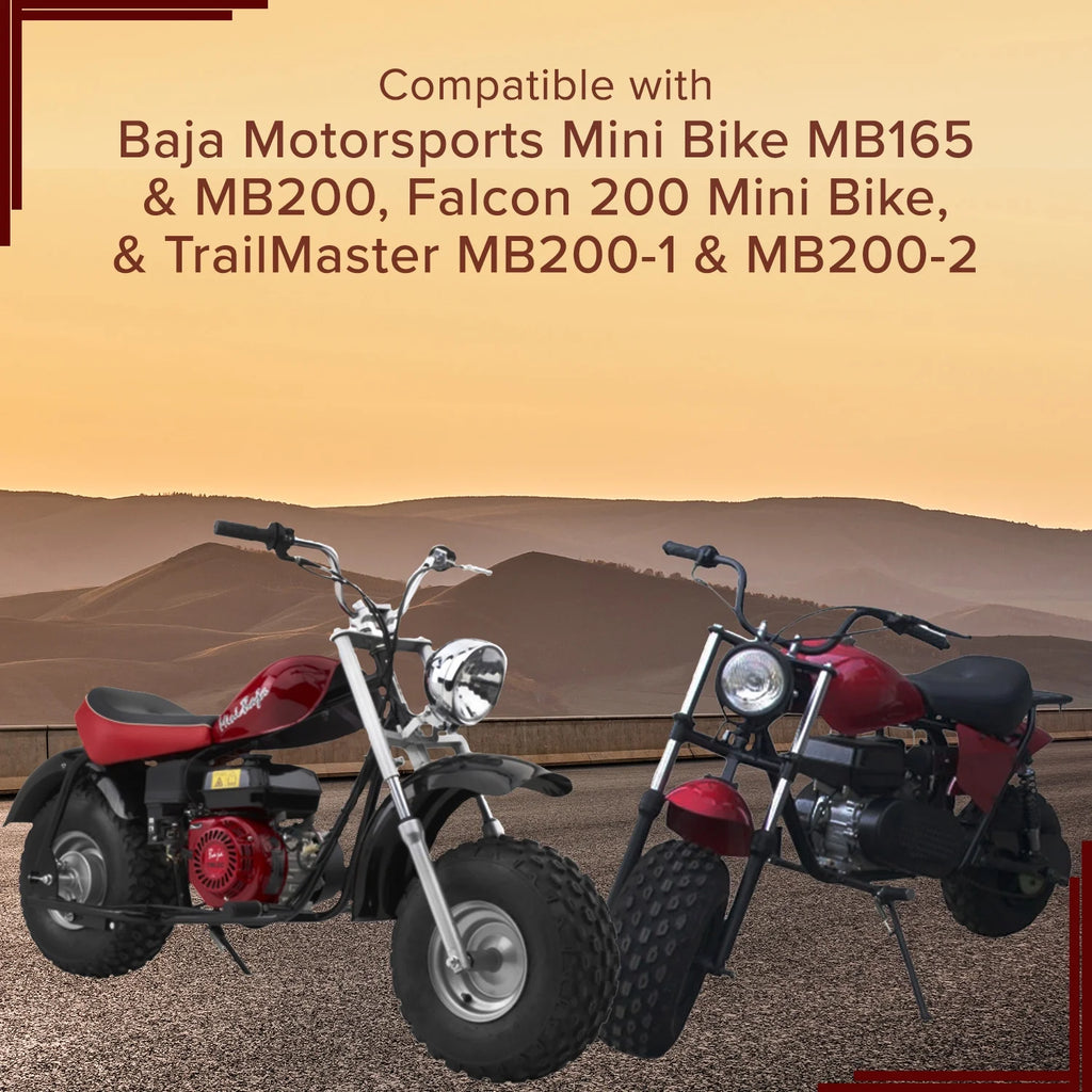 Black & Red Seat for Baja MB165 & Falcon Mini Bikes L554