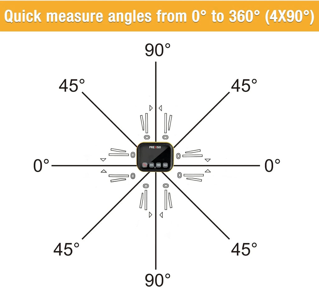 Magnetic Digital Angle Finder 0-360° Backlit Display X49068