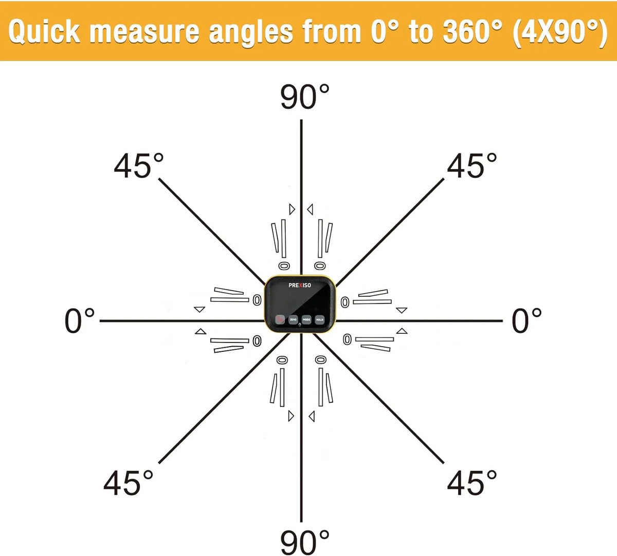 Magnetic Digital Angle Finder 0-360° Backlit Display X49068