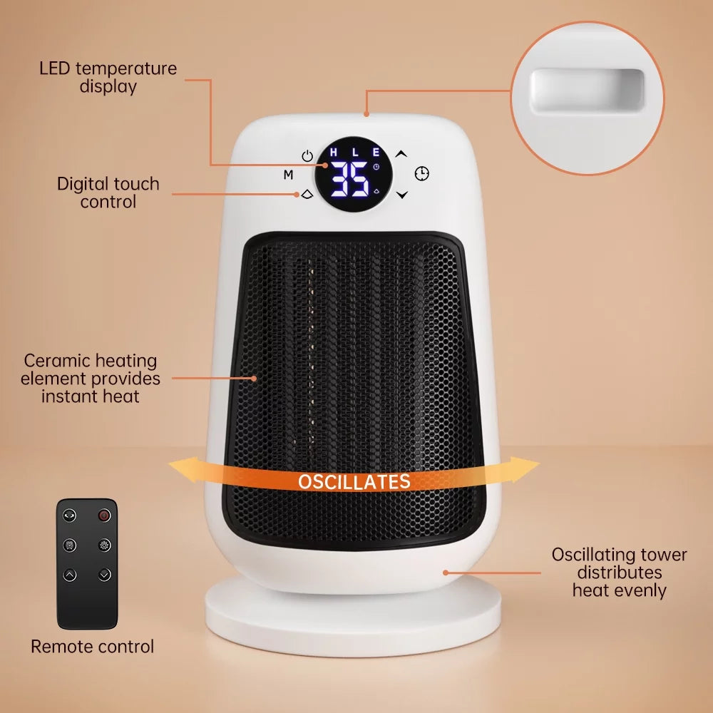 Portable Electric PTC Ceramic Space Heater with Thermostat P20866