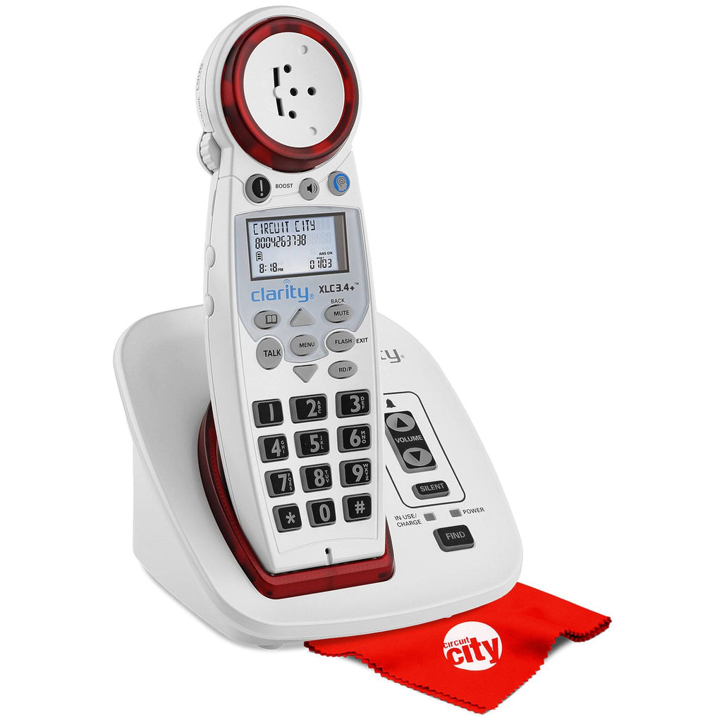 Ampified Cordless Phone with Microfiber Cleaning Cloth F535499