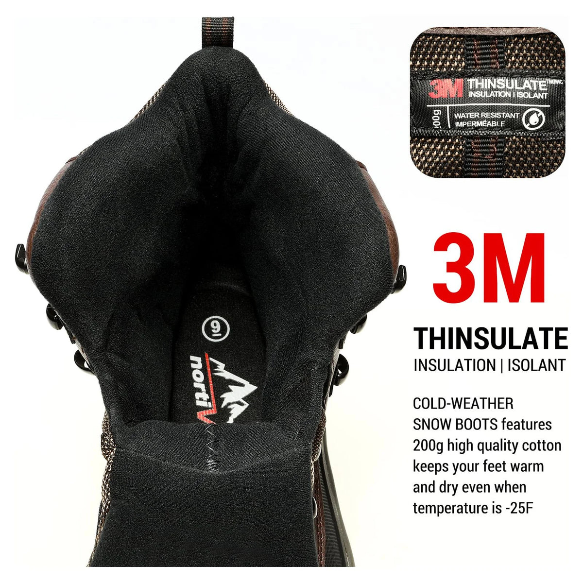 Insulated Waterproof Winter Snow Ski Boots Y747