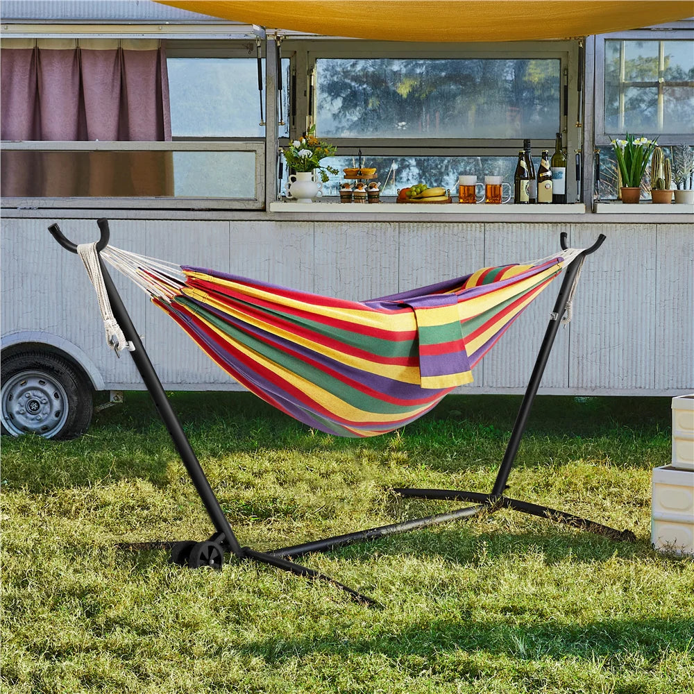2-people Outdoor Hammock with Wheeled Stand R514