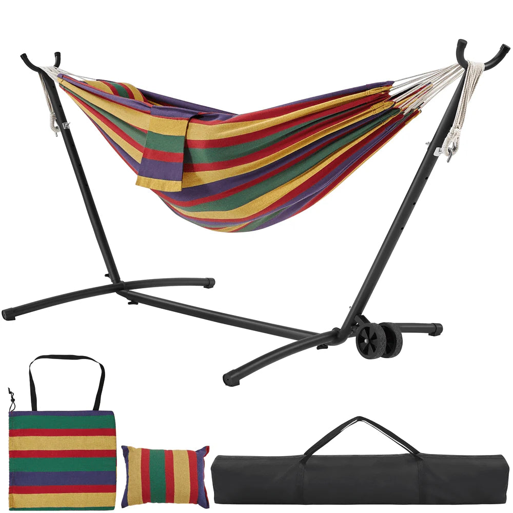 2-people Outdoor Hammock with Wheeled Stand R514