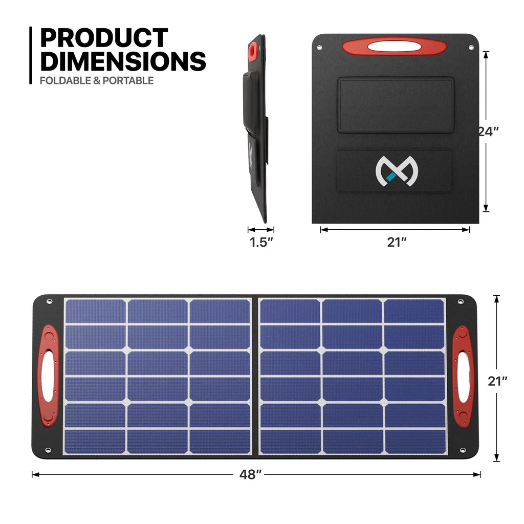 Portable Power Station and Foldable Solar Set of 2 D692301
