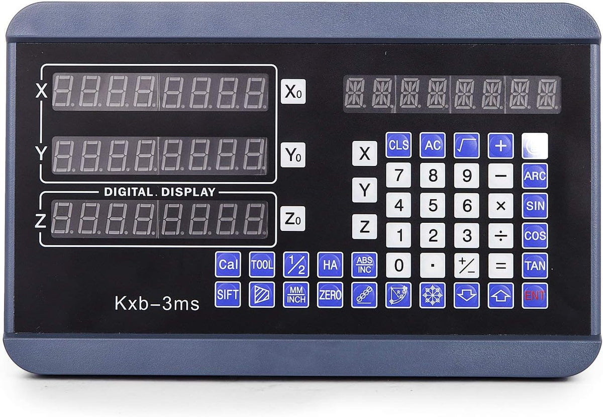 3 Axis Digital Readout DRO Display 250mm+450mm+500mm Travel Length Linear Scale for Mill U411610