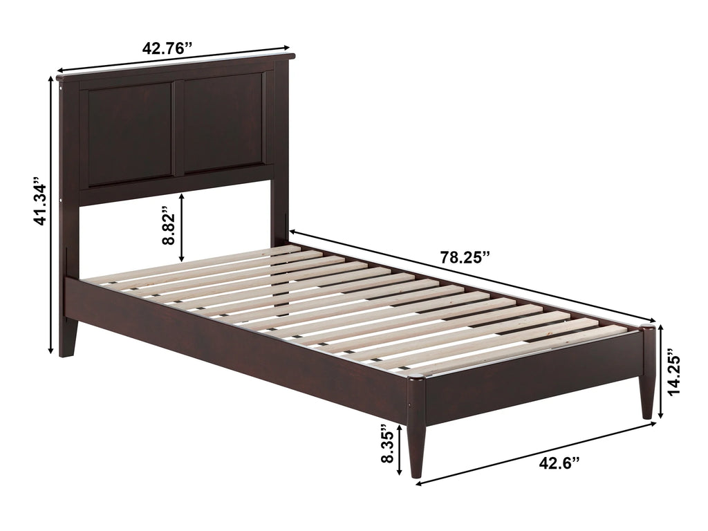 Twin Solid Wood Low Profile Platform Bed T7659