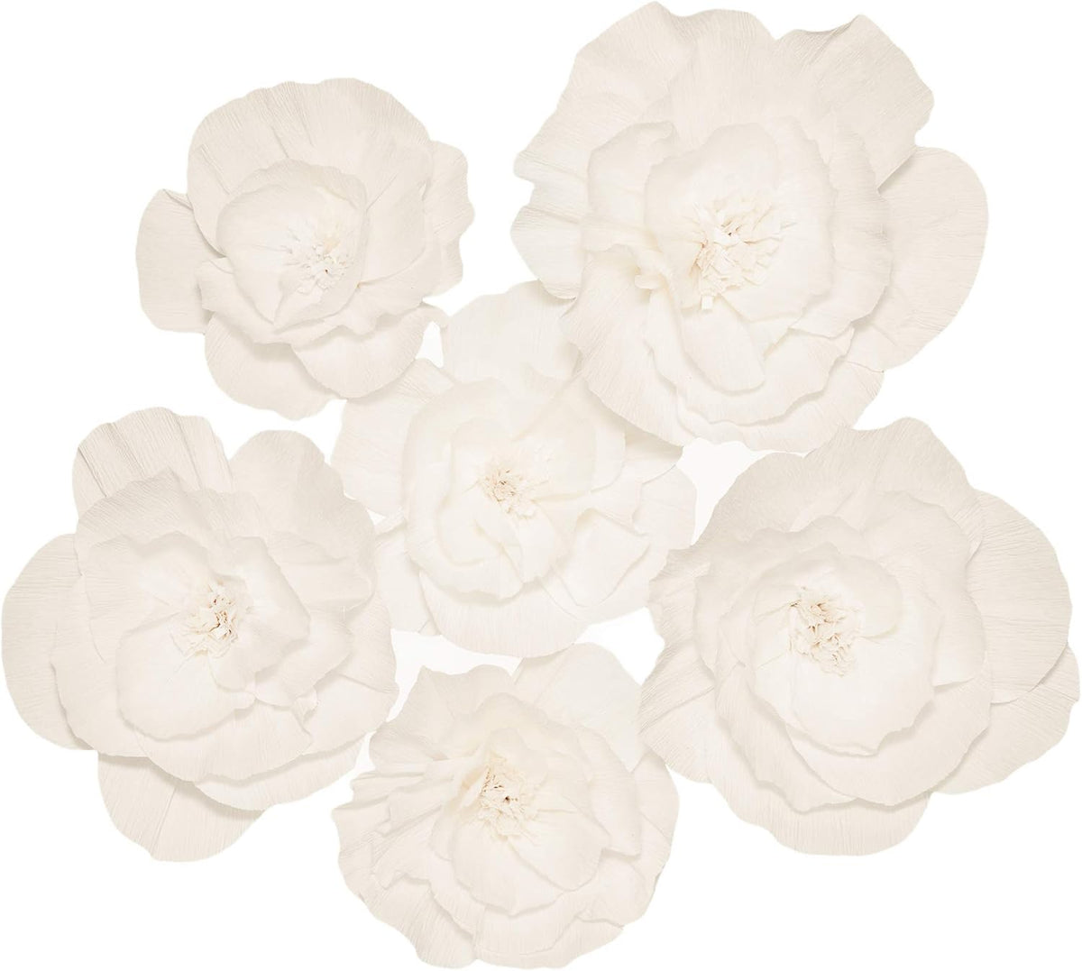 6Pcs Large 3D Paper Flower Wall Decor K4431