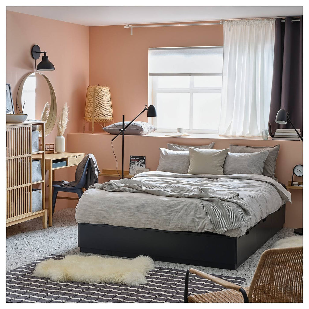 King Anthracite Bed Frame with Storage P9169