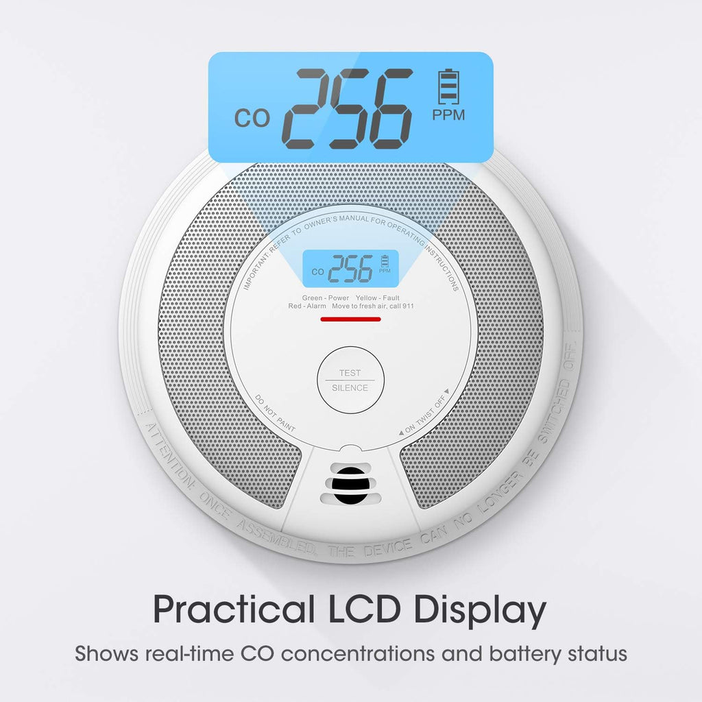 10-Year Battery Combination Smoke Carbon Monoxide Detector Alarm T103