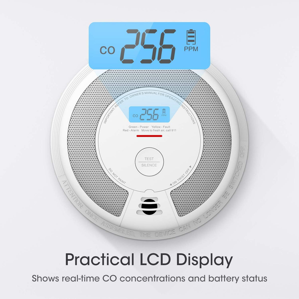 10-Year Battery Combination Smoke Carbon Monoxide Detector Alarm T103