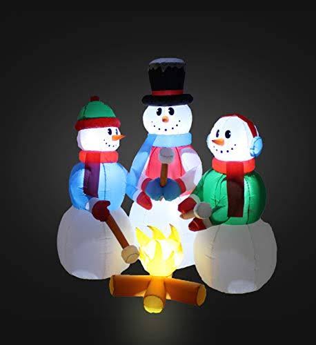 Christmas Inflatable Snowman Campfire F589