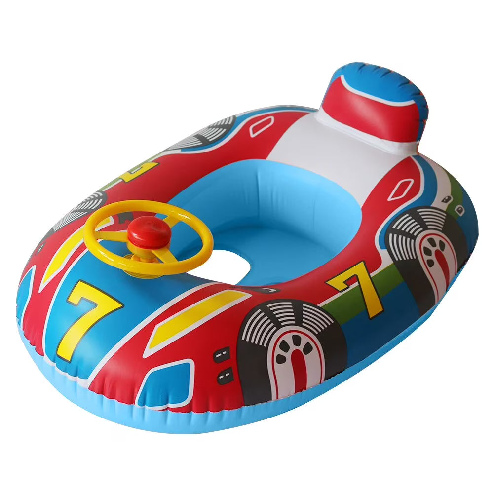 Inflatable Baby Swimming Rings Seat Sun Shade Toddler Swim Circle Water Toys A6593
