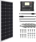 100 Watt 12 Volt Monocrystalline Solar Panel Kit with 10A PWM Charge Controller S6525