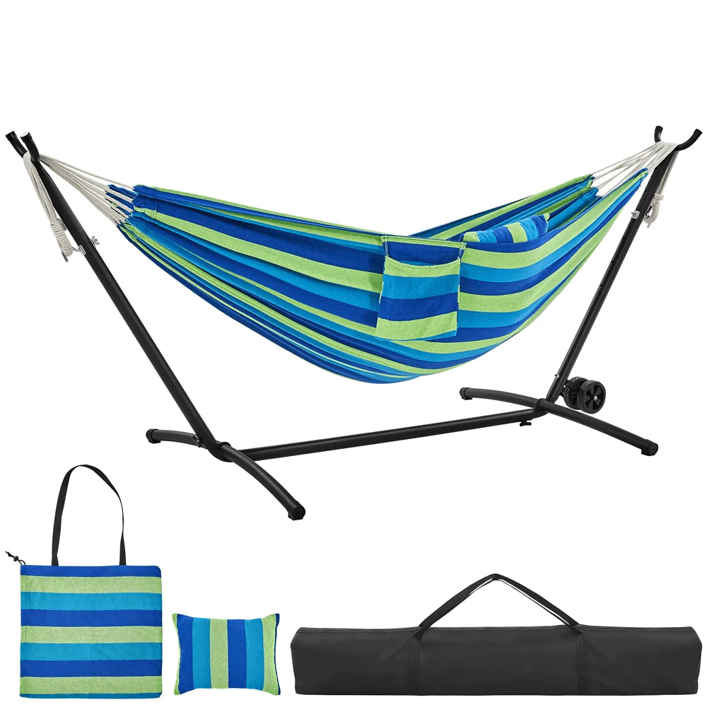 2-people Outdoor Hammock with Wheeled Stand R514