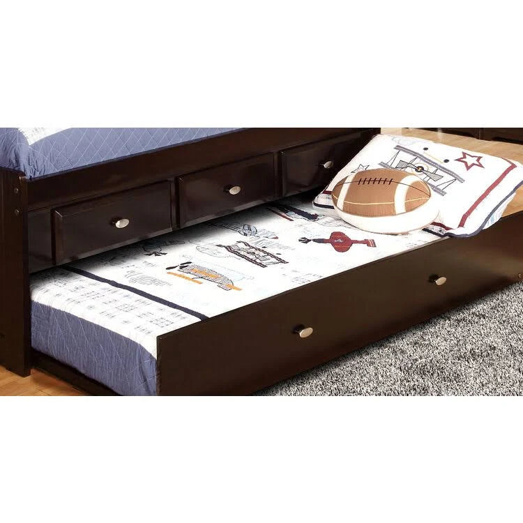 Twin Rake Bed Espresso S641