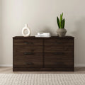 6 Drawer Dark Walnut Dresser B932
