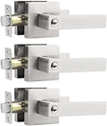 10 Pack Satin Nickel Door Locks Privacy Function Interior Door Handles Q440
