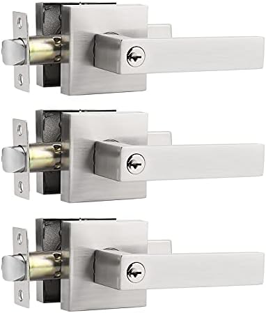 10 Pack Satin Nickel Door Locks Privacy Function Interior Door Handles Q440
