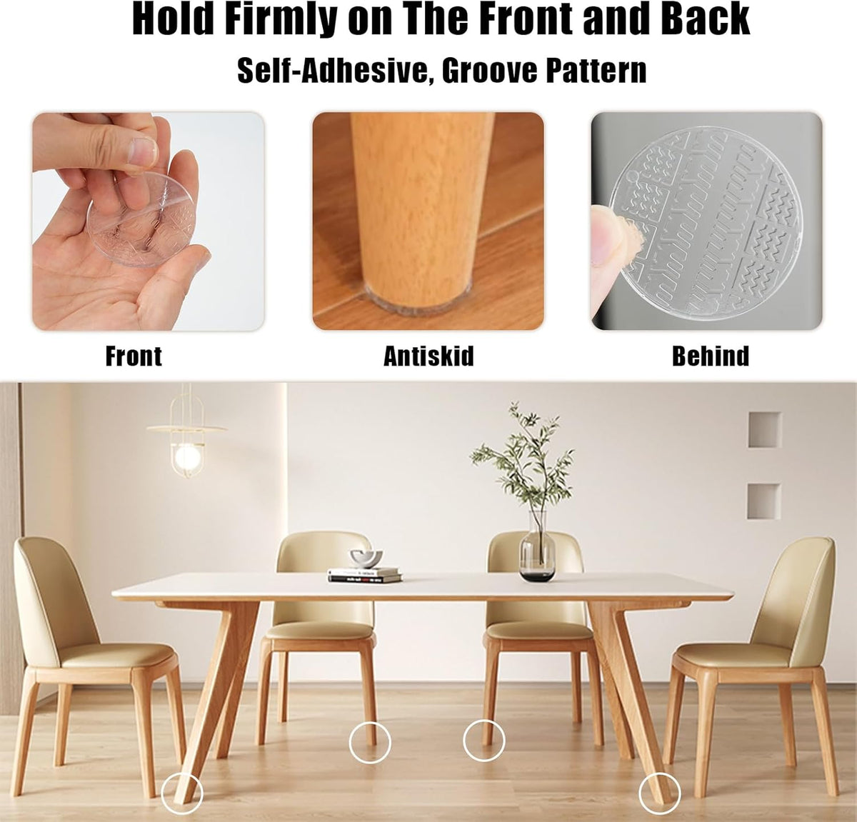 12 PCS Clear Non Slip Furniture Pads C572458