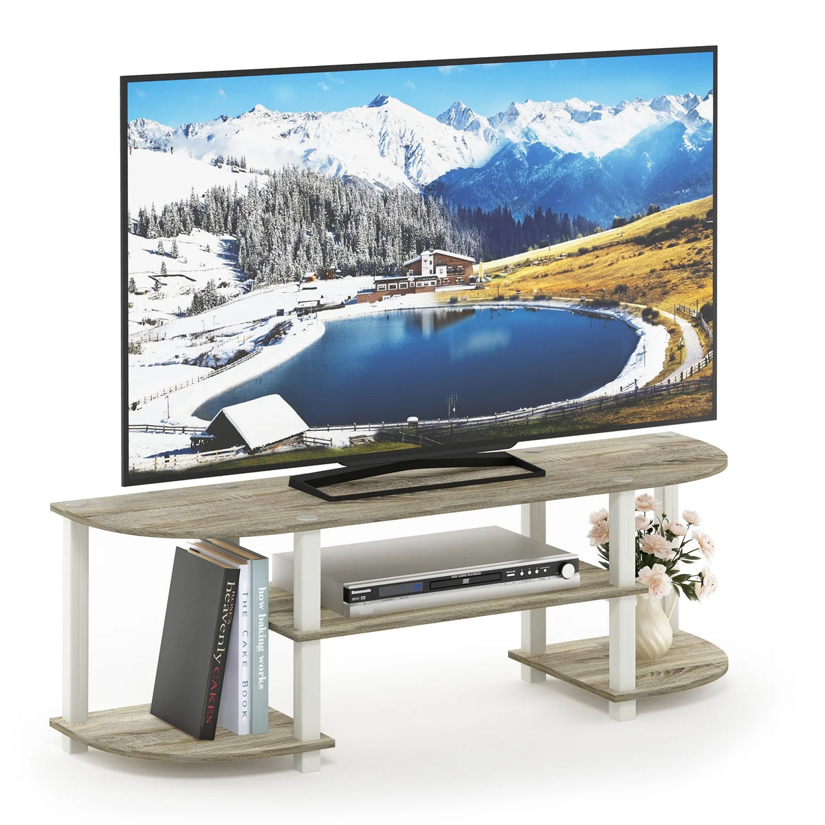 Sonoma Oak/White TV Entertainment Center W147