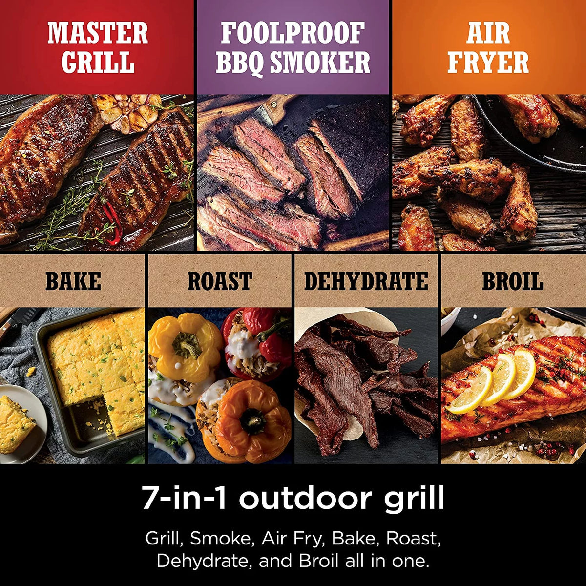 7-in-1 Outdoor Electric Grill & Smoker C400
