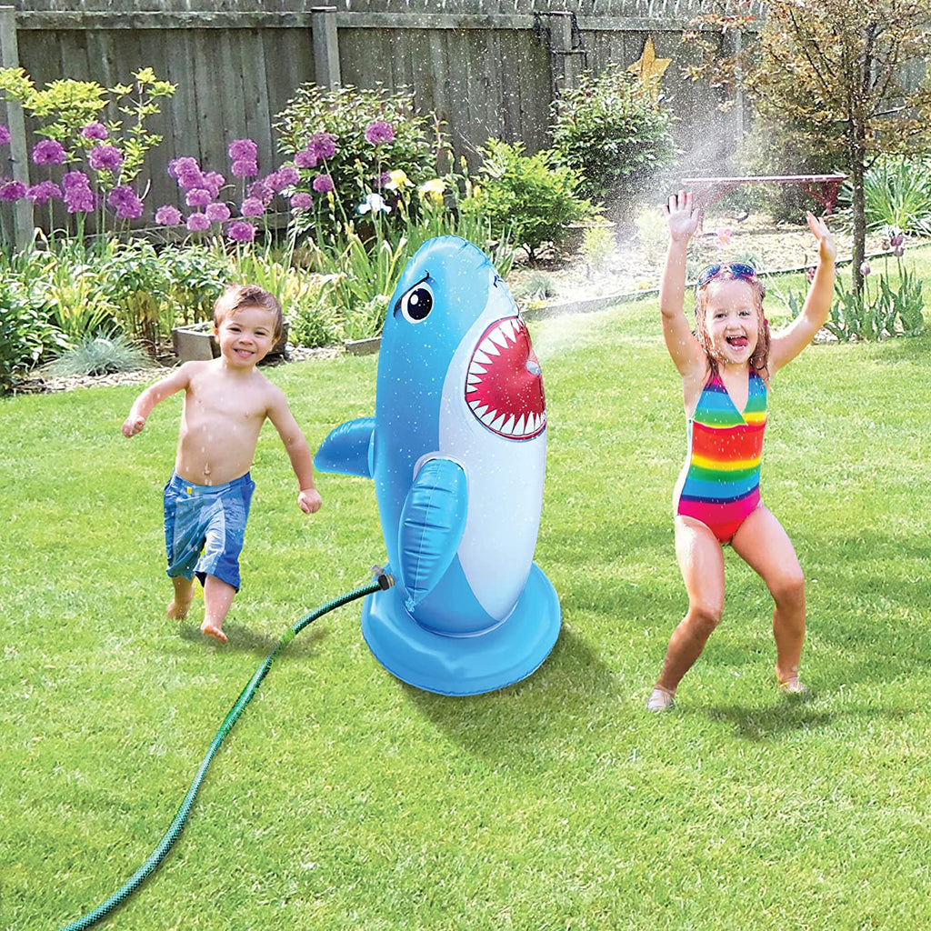 Kids Inflatable Sprinkler Shark Water Toys N662