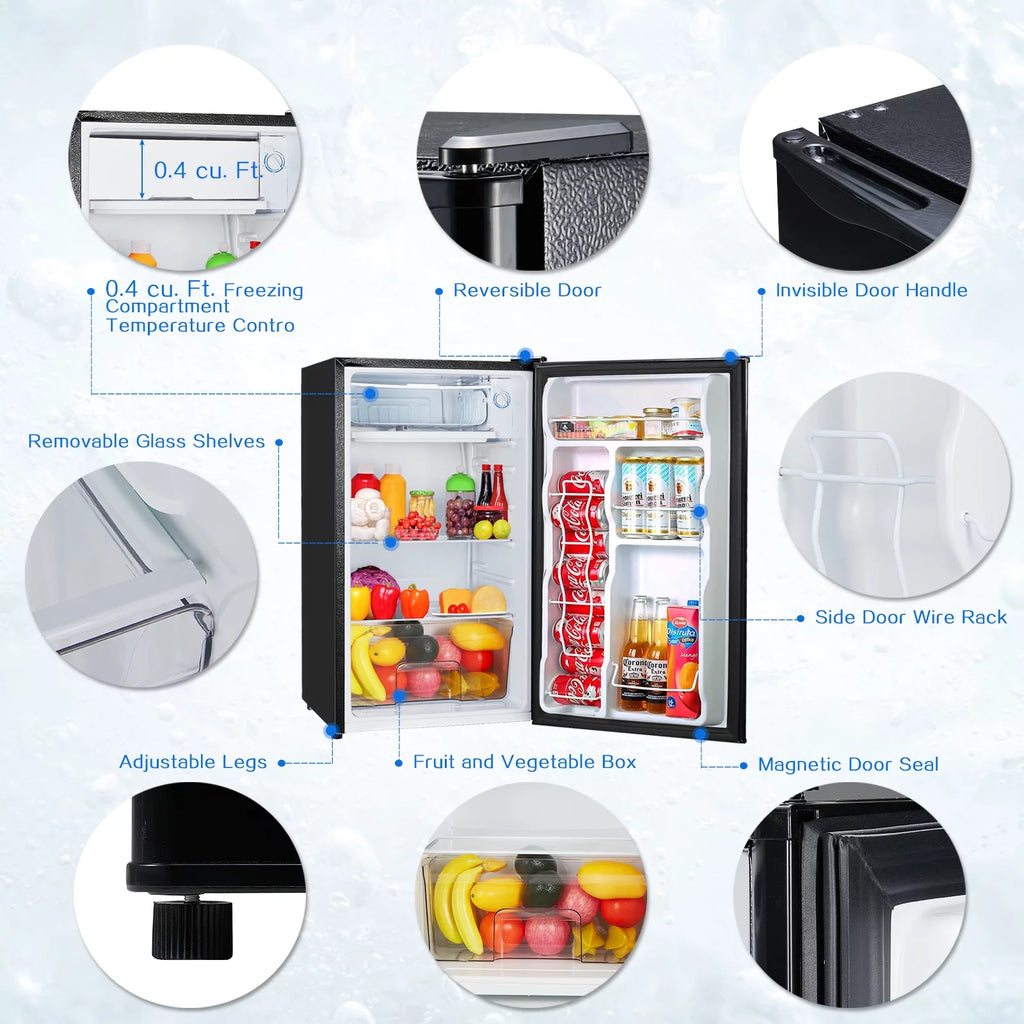 3.2CU FT Single Door Reversible Refrigerator O1006