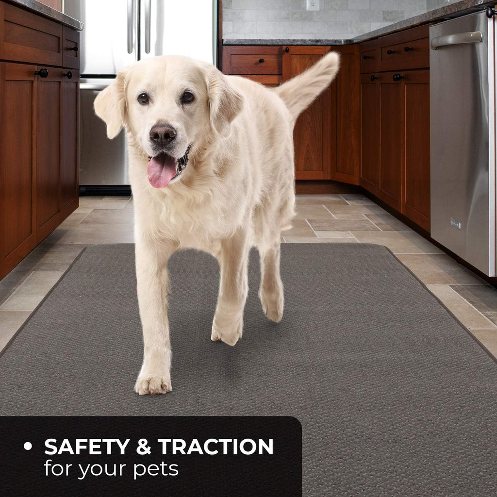 Gray Skid-Resistant Carpet Runner 8 Feet X 27 Inches P324543