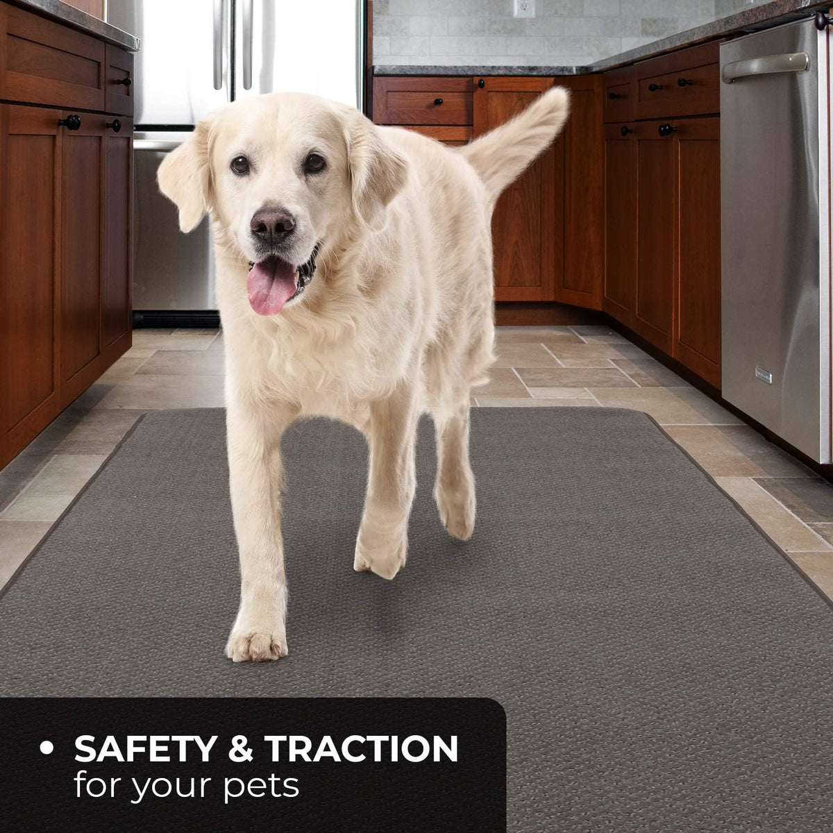Gray Skid-Resistant Carpet Runner 8 Feet X 27 Inches P324543