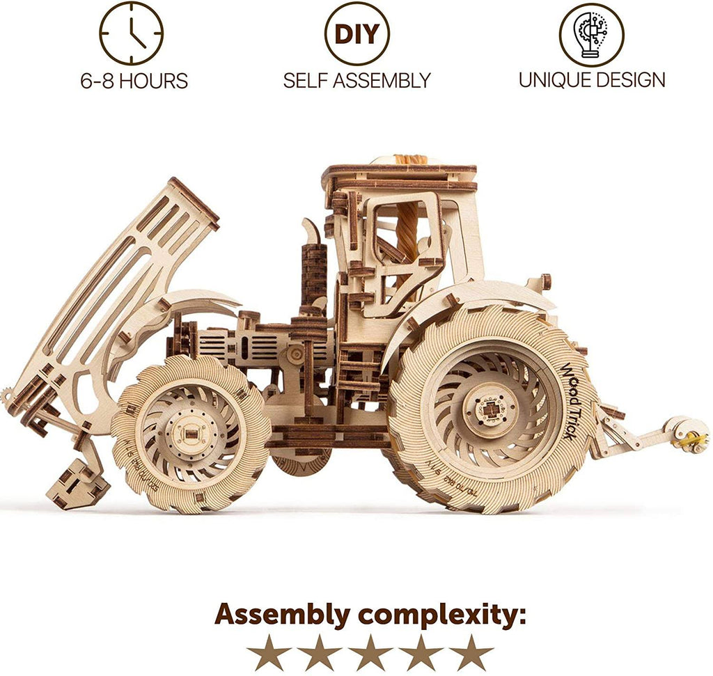 Wooden Mechanical Tractor Model Kit J3230