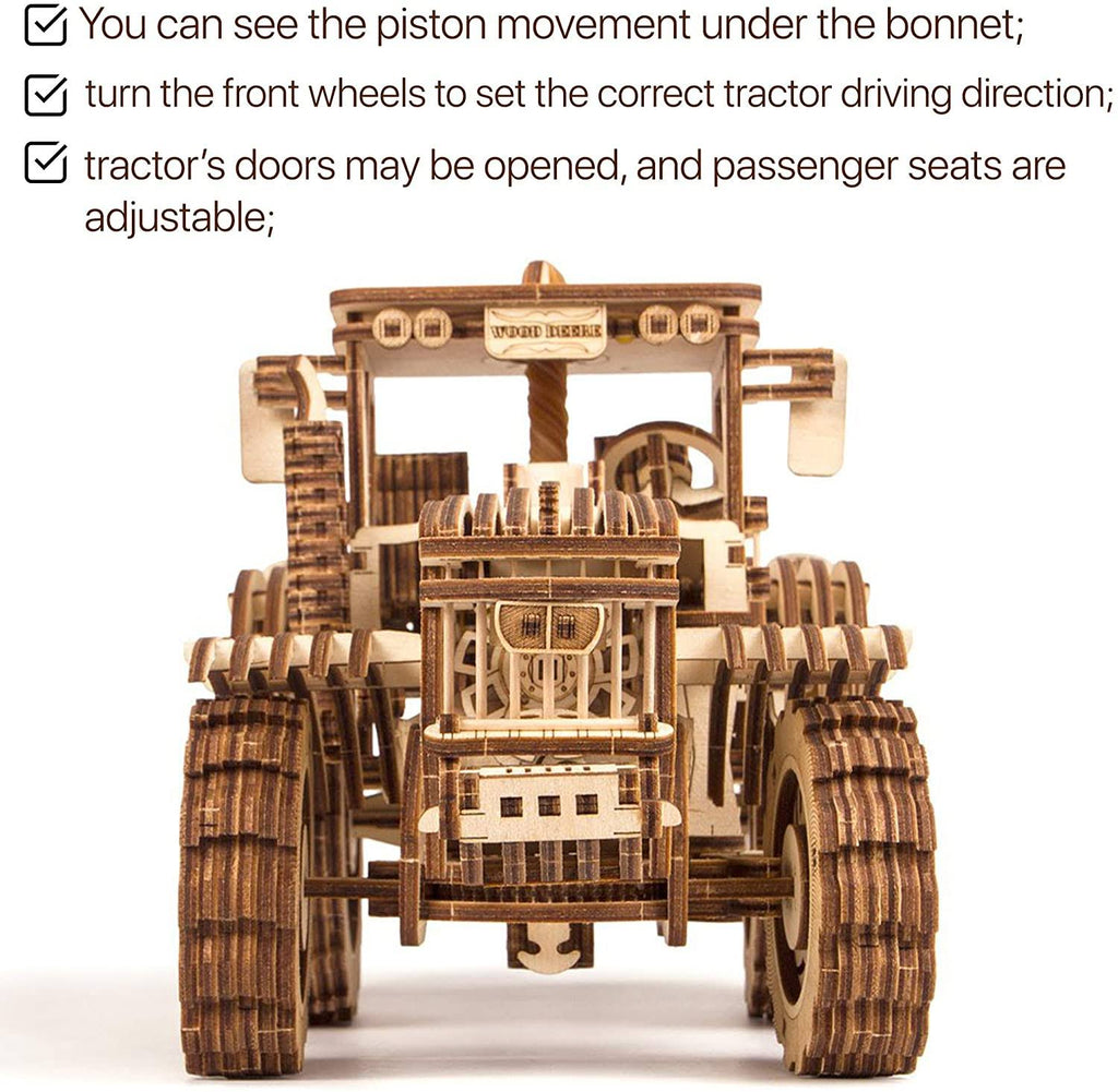 Wooden Mechanical Tractor Model Kit J3230