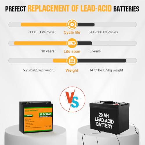 12V 20Ah Lithium LiFePO4 Battery with BMS H74560
