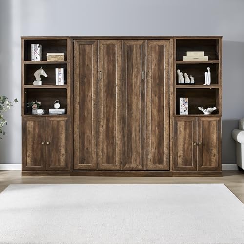 Queen Wooden Murphy Bed, Folding Wall Bed S677