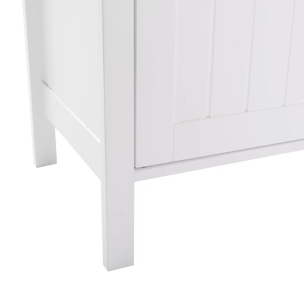 Wooden Bathroom Cabinet with Double Doors and Shelves N185