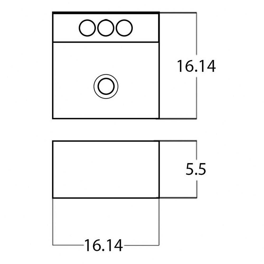 White Semi-Recessed Vessel E169661