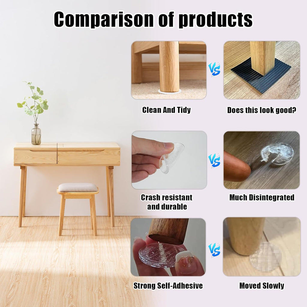 12 PCS Clear Non Slip Furniture Pads C572458