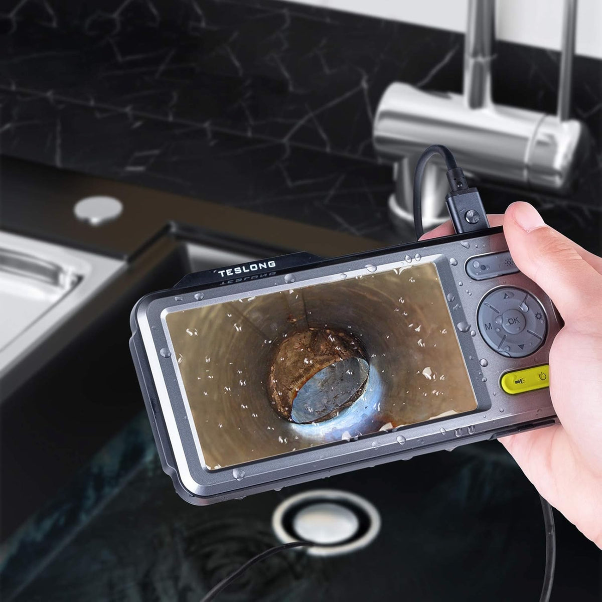 1080P Waterproof Dual Lens Inspection Camera with 5 Monitor O679640