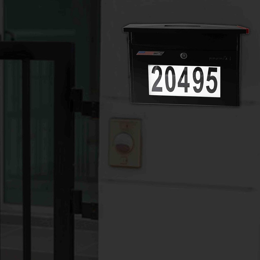 Black Wall Mount Locking Mailbox P435