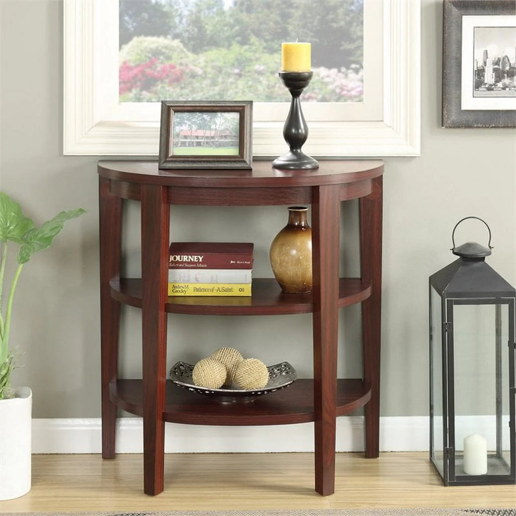 2 Shelf Console Table in Mahogany N664