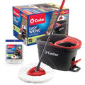 Microfiber Spin Mop, Red, Gray J515378