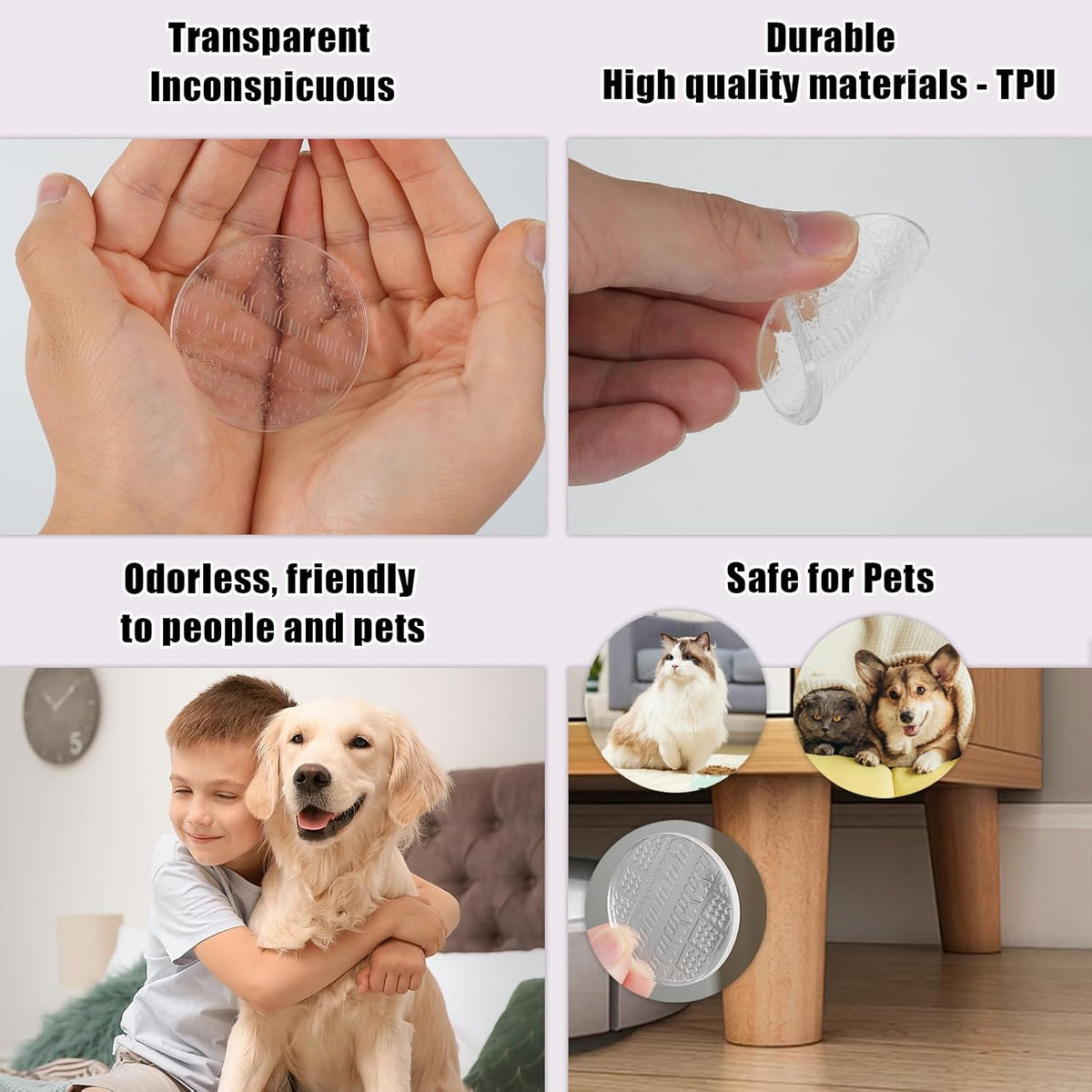 12 PCS Clear Non Slip Furniture Pads C572458