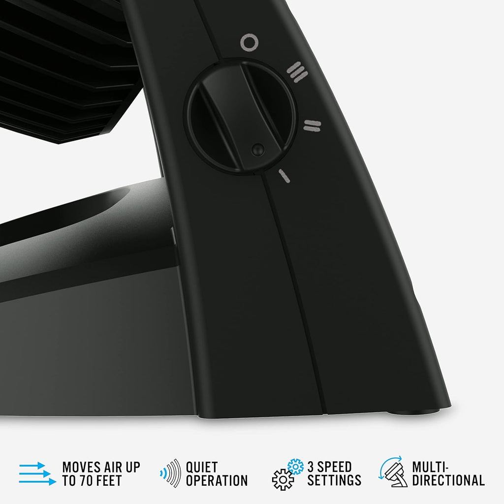 Black 3 Speeds Air Circulator Fan Q312